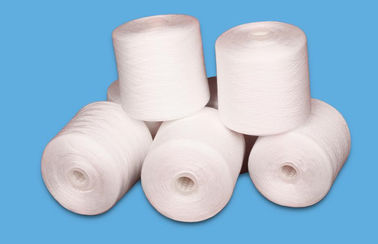 100% Spun Polyester Yarn on Plastic Dyeing Tube Natural White 40 / 2 40 / 3 